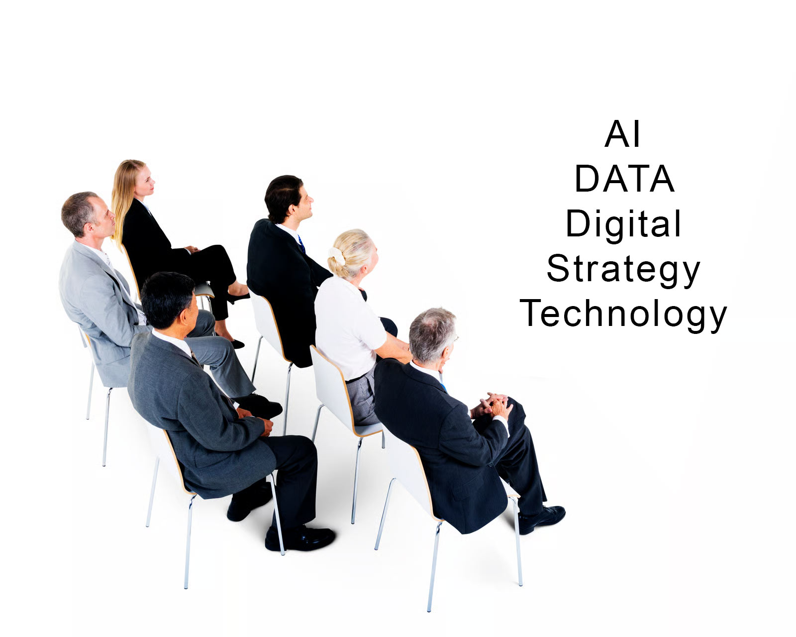Professionals learning about AI, data, digital strategy and technology